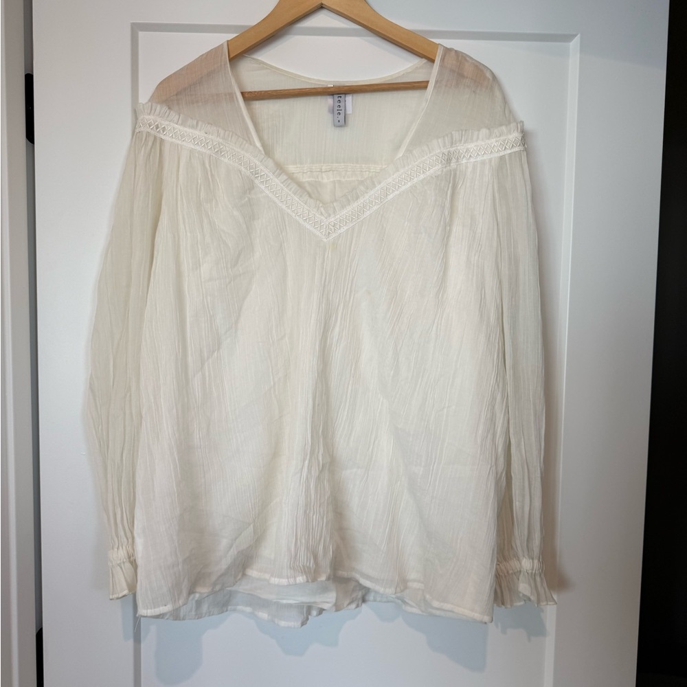 Steele White Oversized Boho Top